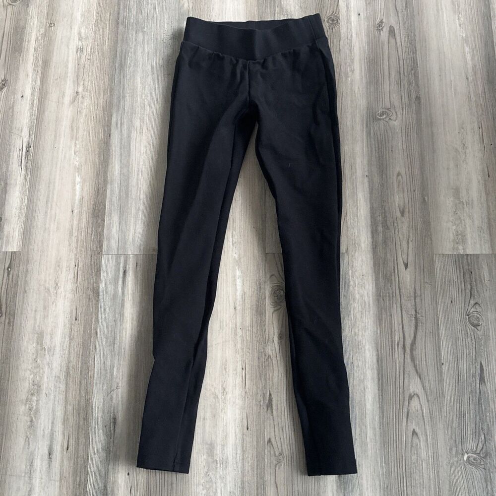 Lilly Pulitzer Black Dress Pull On Ankle Stretch Pants Back Pockets Size XXS